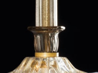 Sylcom Dea 1476-PA-FU.ORO Smoked and 24 Kt Gold Table Lamp in Silver Bronzing Metal Finish