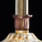 Sylcom Dea 1477-PA-AMT.ORO Amethyst and 24 Kt Gold Floor Lamp in Silver Bronzing Metal Finish