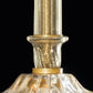 Sylcom Dea 1477-PA-CR.ORO Clear and 24 Kt Gold Floor Lamp in Silver Bronzing Metal Finish