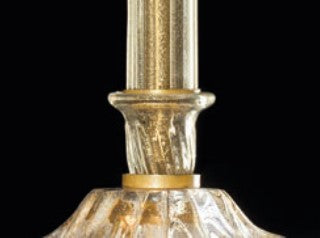 Sylcom Dea 1477-PA-CR.ORO Clear and 24 Kt Gold Floor Lamp in Silver Bronzing Metal Finish