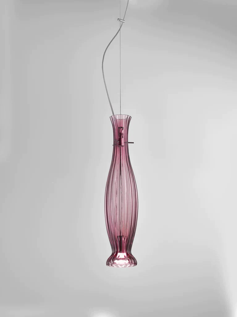 Sylcom Diva 0220-K-AMT Amethyst Wall Lamp in Polish Chrome Metal Finish