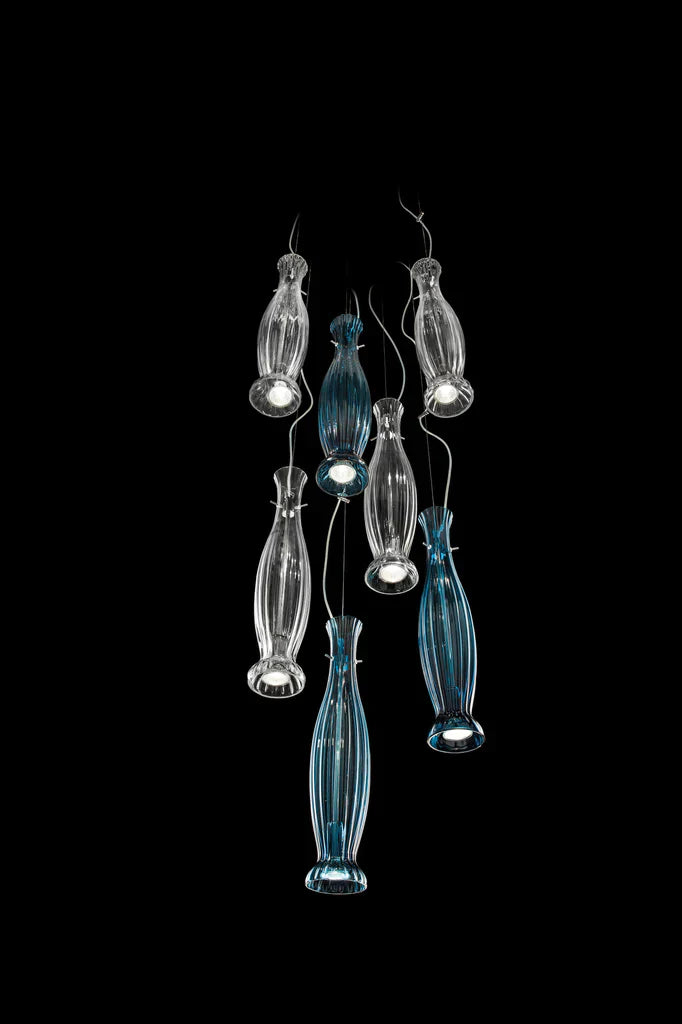 Sylcom Diva 0221-K-CR Clear Wall Lamp in Polish Chrome Metal Finish