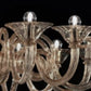 Sylcom Dolfin 1380/12-K-FU Smoked Chandelier in Polished Chrome Metal Finish