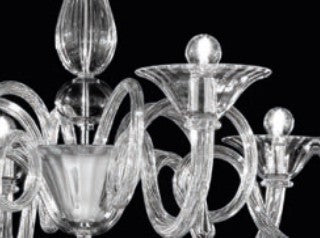 Sylcom Dolfin 1380/16-K-CR Clear and Clear Chandelier in Polished Chrome Metal Finish