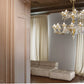 Sylcom Dolfin 1380/16+8-D-CR.ORO Clear and 24 Kt Gold Chandelier in Polished Gold Metal Finish