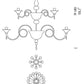 Sylcom Dolfin 1380/16+8-K-BL.CR Milk White and Clear Chandelier in Polished Chrome Metal Finish