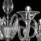 Sylcom Dolfin 1380/8-K-GRY Gray Chandelier in Polished Chrome Metal Finish