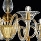 Sylcom Dolfin 1380/A2-K-CR.A Clear and Amber Wall Lamp in Polished Chrome Metal Finish