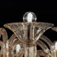 Sylcom Dolfin 1382/16-D-FU Smoked Chandelier in Polished Gold Metal Finish