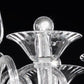 Sylcom Dolfin 1382/6+3-K-CR Clear and Clear Chandelier in Polished Chrome Metal Finish