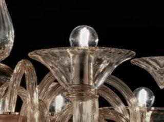 Sylcom Dolfin 1382/A2-K-FU Smoked Wall Lamp in Polished Chrome Metal Finish
