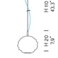 Sylcom Emisphera 0200-K-BL Milk White Clear Wall Lamp in Polish Chrome Metal Finish