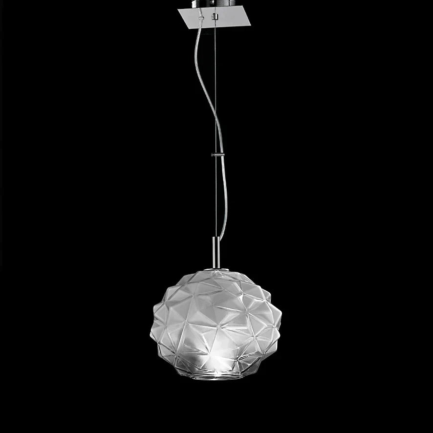 Sylcom Emisphera 0200-K-CR Clear Wall Lamp in Polish Chrome Metal Finish