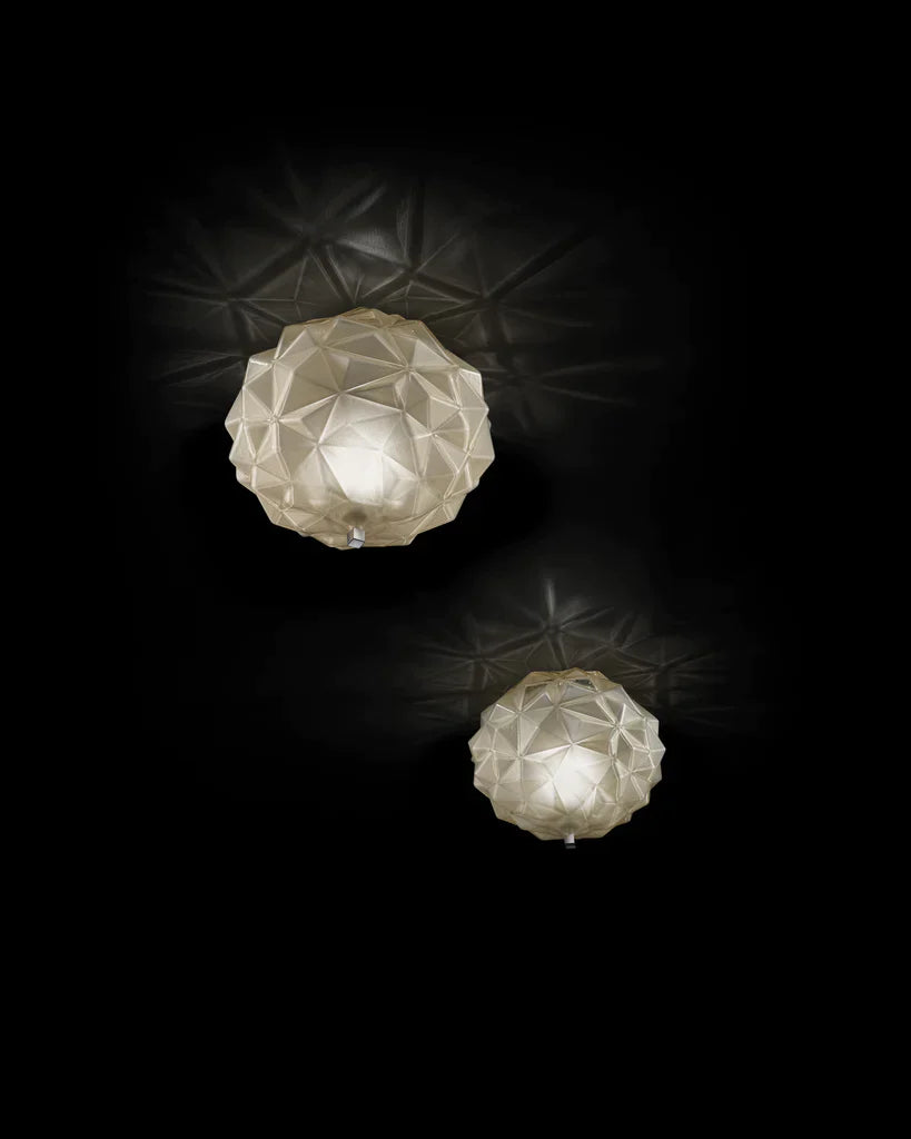 Sylcom Emisphera 0204-K-TOP Topaz Wall Lamp in Polish Chrome Metal Finish