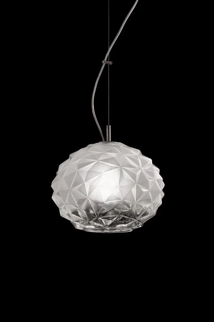 Sylcom Emisphera 0206-K-CR Clear Wall Lamp in Polish Chrome Metal Finish