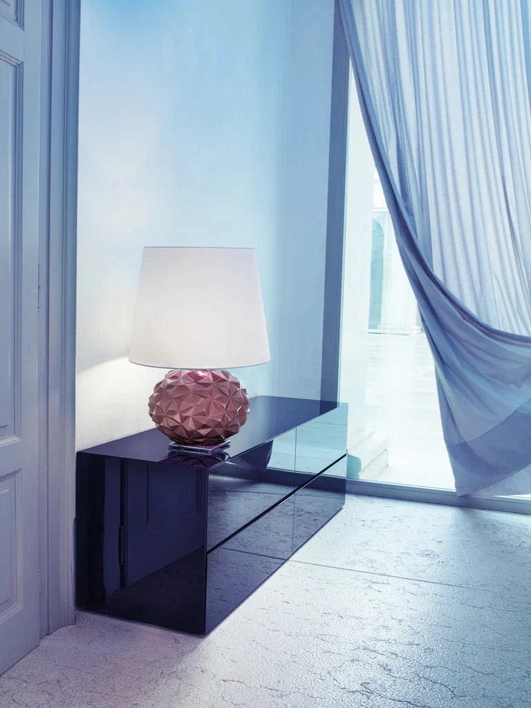 Sylcom Emisphera 0212-K-AMT Amethyst Wall Lamp in Polish Chrome Metal Finish