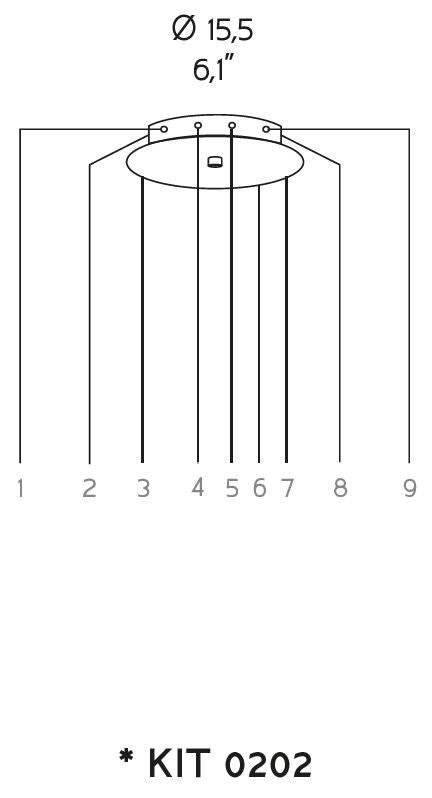 Sylcom Emisphera KIT 0202-K- Multiple Arrangement Ceiling Rose
