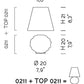 Sylcom Emisphera TOP 0211-WE Wengé Lampshade
