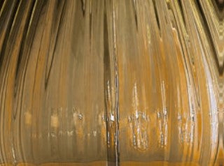 Sylcom Felicita 1396-K-AS Submerged Amber Table Lamp in Polished Chrome Metal Finish