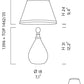 Sylcom Felicita 1396-K-BL.CR Milk White Clear Table Lamp in Polished Chrome Metal Finish