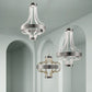 Sylcom Festa 3000-CRS-CR Clear Suspension in Brushed Chrome Metal Finish