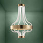 Sylcom Festa 3000-OS-BL Milk White Clear Suspension in Brushed Gold Metal Finish