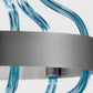 Sylcom Festa 3000/A-CRS-DEN Blue Denim Wall Lamp in Brushed Chrome Metal Finish