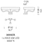 Sylcom Festa 3000/A-OS-FU Smoked Wall Lamp in Brushed Gold Metal Finish