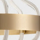 Sylcom Festa 3001-OS-BL Milk White Clear Suspension in Brushed Gold Metal Finish