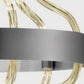 Sylcom Festa 3001-OS-TOP Topaz Suspension in Brushed Gold Metal Finish
