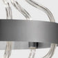 Sylcom Festa 3002-CRS-CR Clear Ceiling Lamp in Brushed Chrome Metal Finish