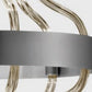 Sylcom Festa 3002-OS-FU Smoked Ceiling Lamp in Brushed Gold Metal Finish