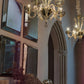 Sylcom Foscari 1520/5-D-FU.ORO Smoked and 24 Kt Gold Chandelier in Polished Gold Metal Finish