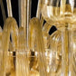 Sylcom Foscari 1521/16+8-K-ORO 24Kt Gold Chandelier in Polished Chrome Metal Finish