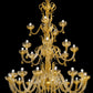 Sylcom Foscari 1522/16+8+4-K-BL.OCE Milky White Ocean Chandelier in Polished Chrome Metal Finish