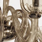 Sylcom Foscari 1523/12x5-K-FU Smoked Chandelier in Polished Chrome Metal Finish