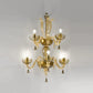 Sylcom Foscari 1524/A3+2-D-FU.ORO Smoked and 24 Kt Gold Wall Lamp in Polished Gold Metal Finish