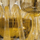 Sylcom Foscari 1524/A3+2-D-FU.ORO Smoked and 24 Kt Gold Wall Lamp in Polished Gold Metal Finish