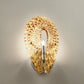 Sylcom Gabbiano 492/A2-K-AMB Amber Wall Lamp in Polished Chrome Finish