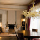 Sylcom Giustinian 1377/12-D-CR.ORO Clear and 24Kt Gold Chandelier in Polished Gold Metal Finish