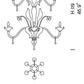 Sylcom Giustinian 1377/12+6-D-CR Clear Chandelier in Polished Gold Metal Finish