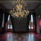 Sylcom Giustinian 1377/12+6-D-FU.ORO Smoked and 24Kt Gold Chandelier in Polished Gold Metal Finish