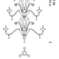 Sylcom Giustinian 1377/12+6+3-D-CR.ORO Clear and 24Kt Gold Chandelier in Polished Gold Metal Finish