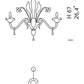 Sylcom Giustinian 1377/3 MINI-K-FU.ORO Smoked and 24Kt Gold Chandelier in Polished Chrome Metal Finish