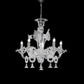 Sylcom Giustinian 1377/5 MINI-K-CR Clear Chandelier in Polished Chrome Metal Finish