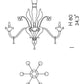 Sylcom Giustinian 1377/6-D-CR Clear Chandelier in Polished Gold Metal Finish