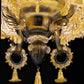 Sylcom Giustinian 1377/8-D-FU.ORO Smoked and 24Kt Gold Chandelier in Polished Gold Metal Finish