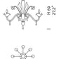Sylcom Giustinian 1377/8 MINI-K-CR Clear Chandelier in Polished Chrome Metal Finish