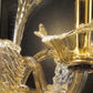 Sylcom Giustinian 1377/8+4-D-FU.ORO Smoked and 24Kt Gold Chandelier in Polished Gold Metal Finish