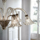 Sylcom Grimani 1479/6-K-FU Smoked Chandelier in Polished Chrome Metal Finish